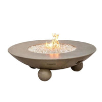 American Fyre Designs Versailles 54-Inch Round GFRC Gas Fire Table with Ball Feet