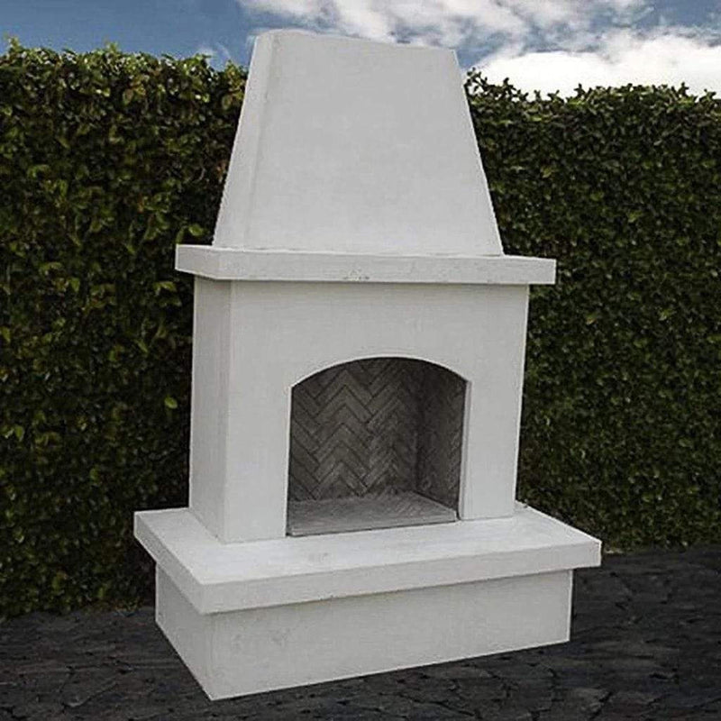 American Fyre Designs Contractor's Model Vented Outdoor Gas Fireplace — 67" White Concrete