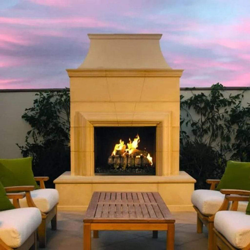 American Fyre Designs Cordova 76" Vented Outdoor Gas Fireplace