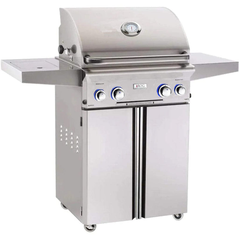 American Outdoor Grill 24" L-Series Portable Gas Grill with Rotisserie & Side Burner