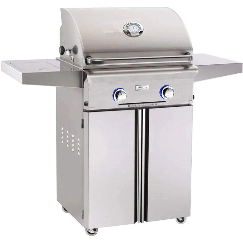 American Outdoor Grill 24" L-Series Portable Gas Grill with Rotisserie & Side Burner