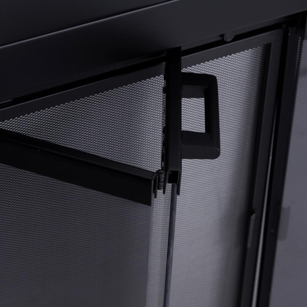 Ardmore Flat Black Masonry Fireplace Door | Sleek & Modern Fireplace Doors | Standard Sizes | Durable Steel Frame - Clearance Sale
