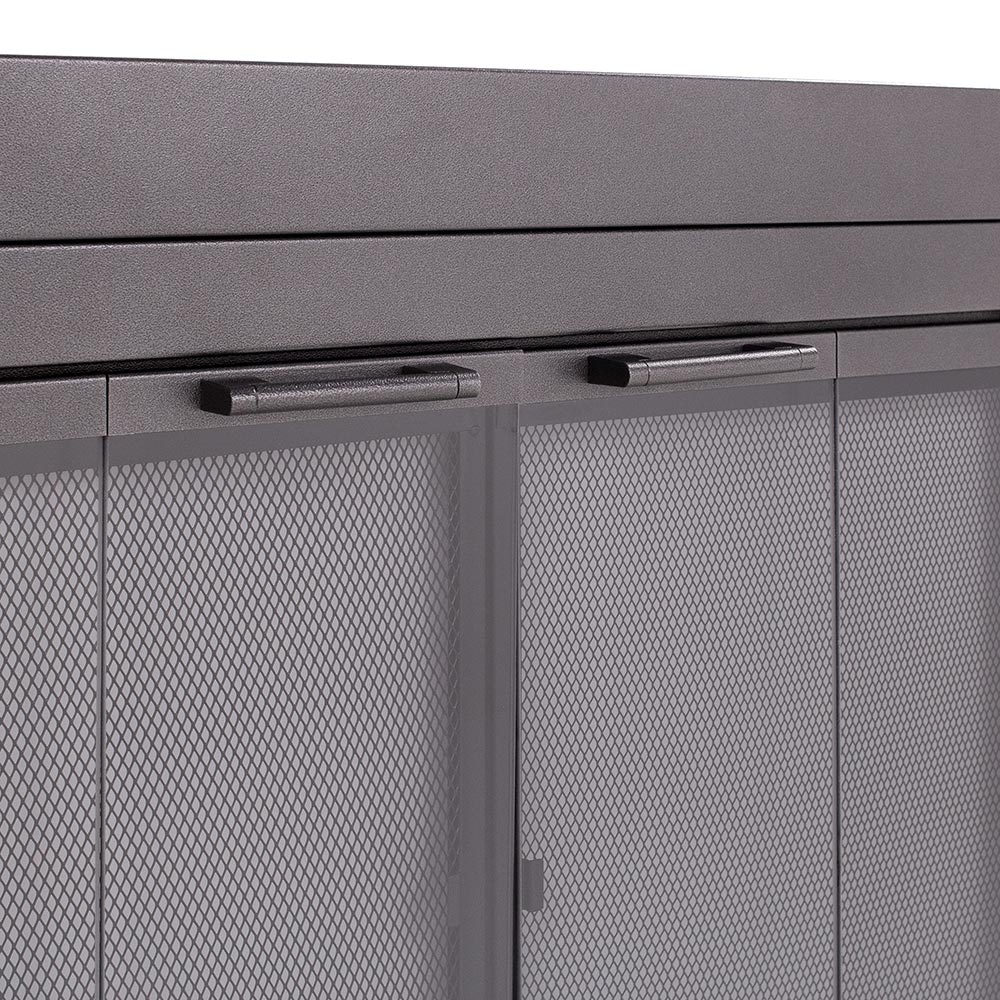 Armitage Flat Black Masonry Fireplace Door | Standard Sizes | Sleek Modern & Durable Design