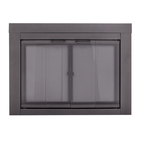 Armitage Flat Black Masonry Fireplace Door | Standard Sizes | Sleek Modern & Durable Design