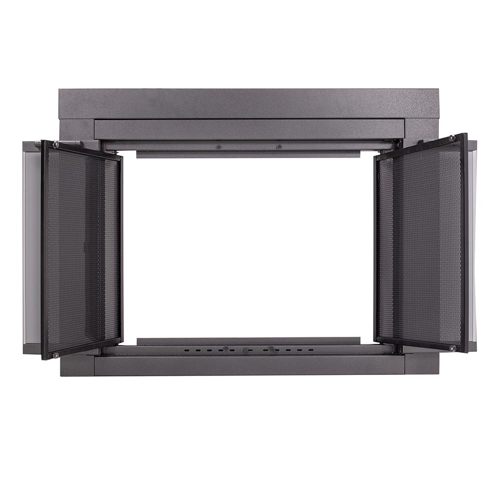 Armitage Flat Black Masonry Fireplace Door | Standard Sizes | Sleek Modern & Durable Design