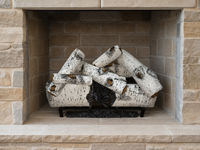 24" Aspen Timbers Vented Gas Log Set | Hargrove — installed in masonry fireplace