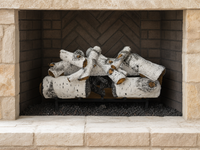 30" Aspen Timbers Vented Gas Log Set | Hargrove — installed in masonry fireplace