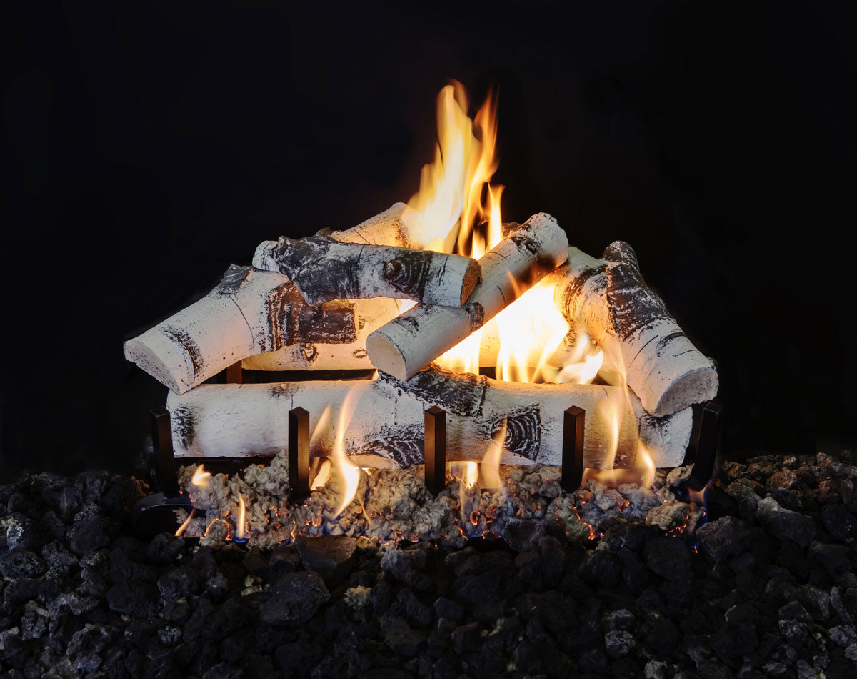 18" Quaking Aspen See-Through Outdoor Gas Log Set | Grand Canyon