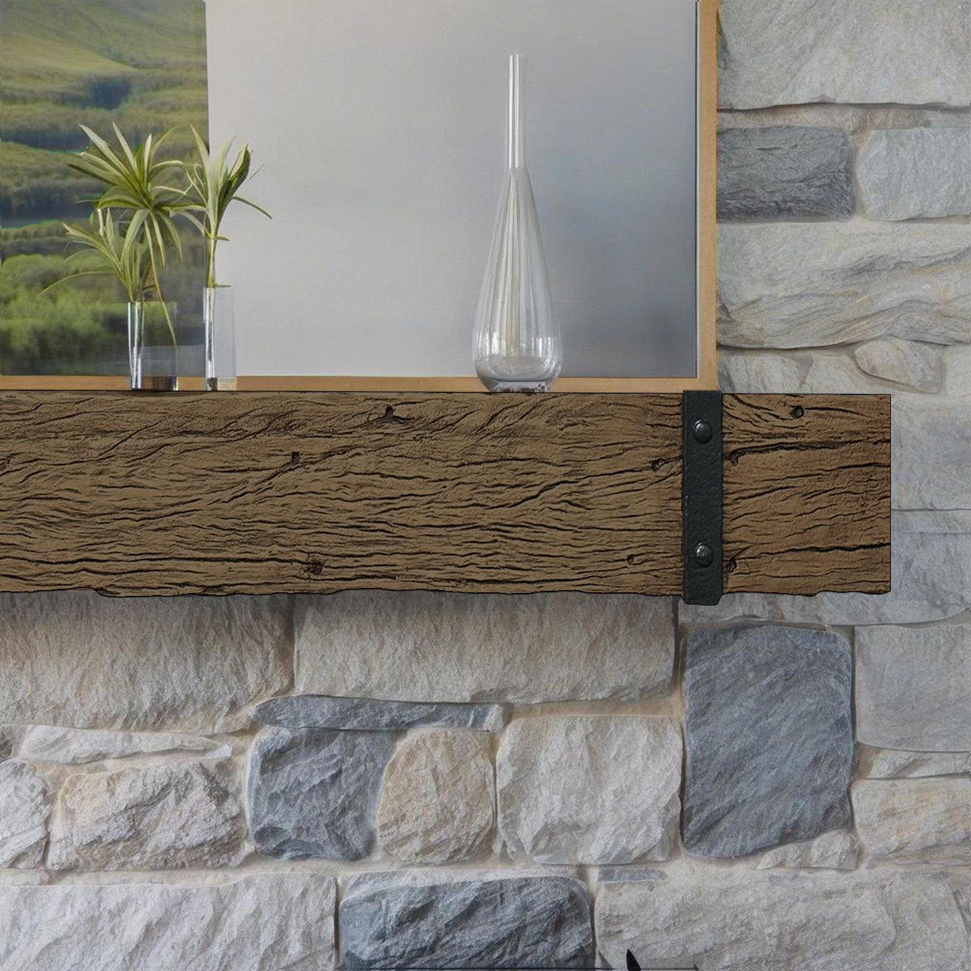 Non-Combustible Concrete Mantel Shelves By Design Specialties - Banded