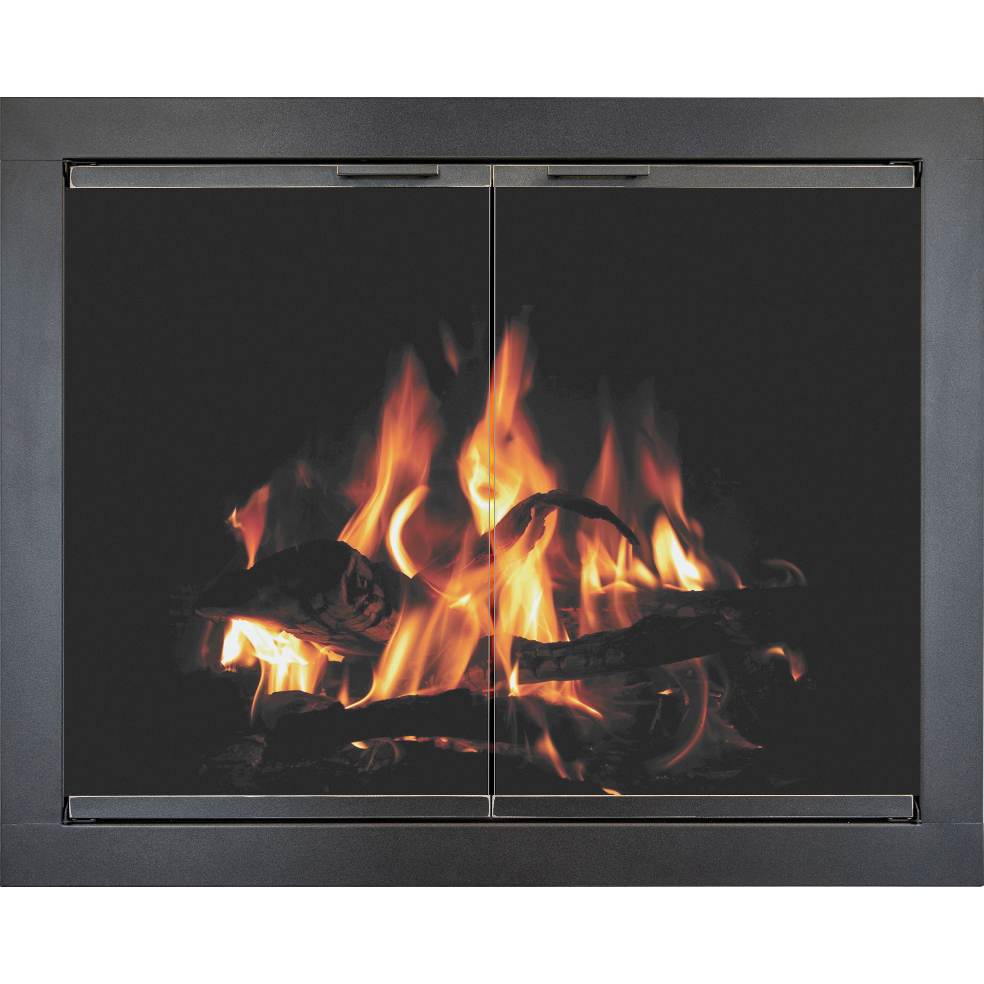 Belmont - Custom Masonry Fireplace Glass Doors by Stoll Industries