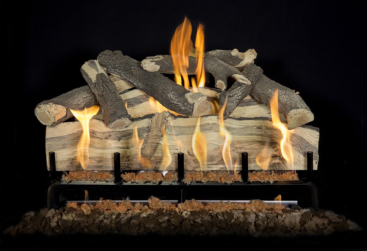 gas log set for fireplace