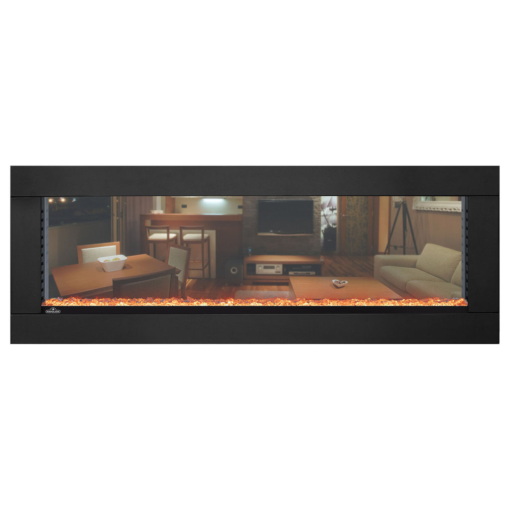 Clearion™ Elite 50 See Through Built-in Electric Fireplace