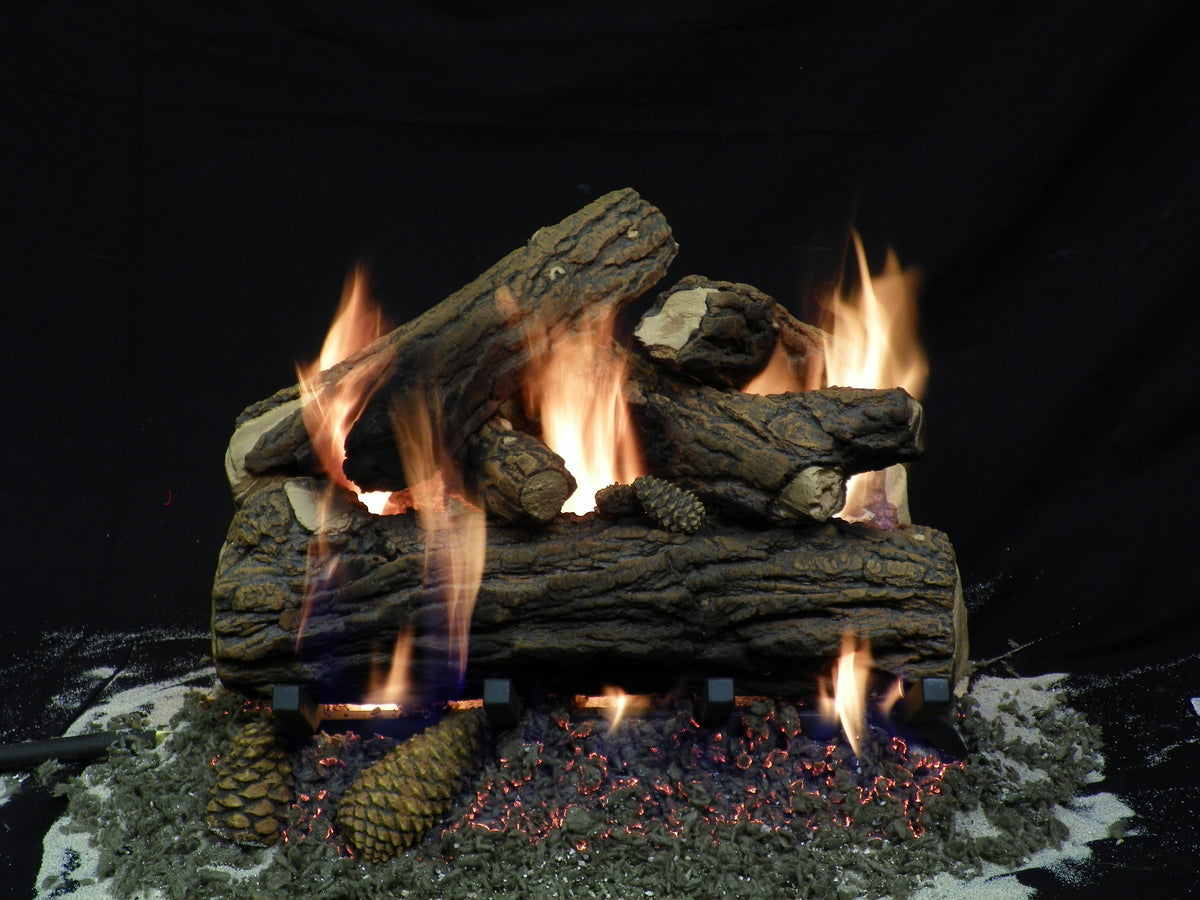Country Oak Deluxe See-Through Vented Gas Log Set - Formation Creation