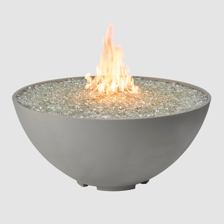 Cove 42-inch Edge Gas Fire Bowl, Natural Grey — manufacturer photograph