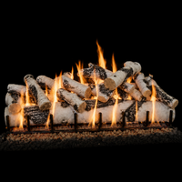 Grand Canyon Arizona Weathered Oak outdoor gas log set with realistic weathered oak logs and stainless steel burners