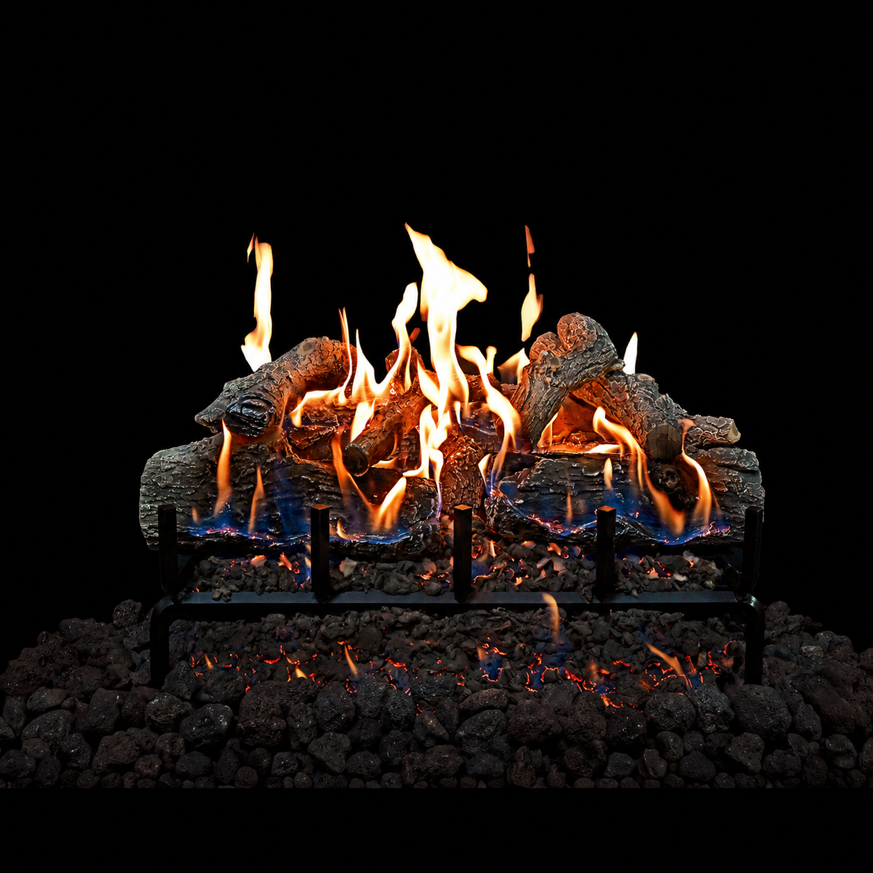 24" Glowfire Arizona Weathered Oak Charred Gas Log Set | Grand Canyon