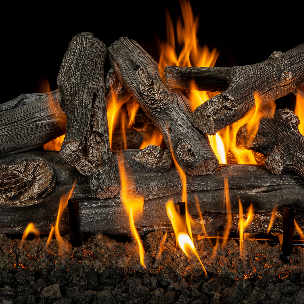 18" Western Driftwood See-Through Outdoor Gas Log Set | Grand Canyon