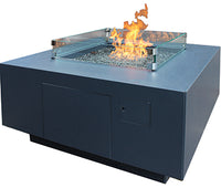 Fire Garden 44" Chat Table Gas Fire Pit - Graphite, Natural Gas