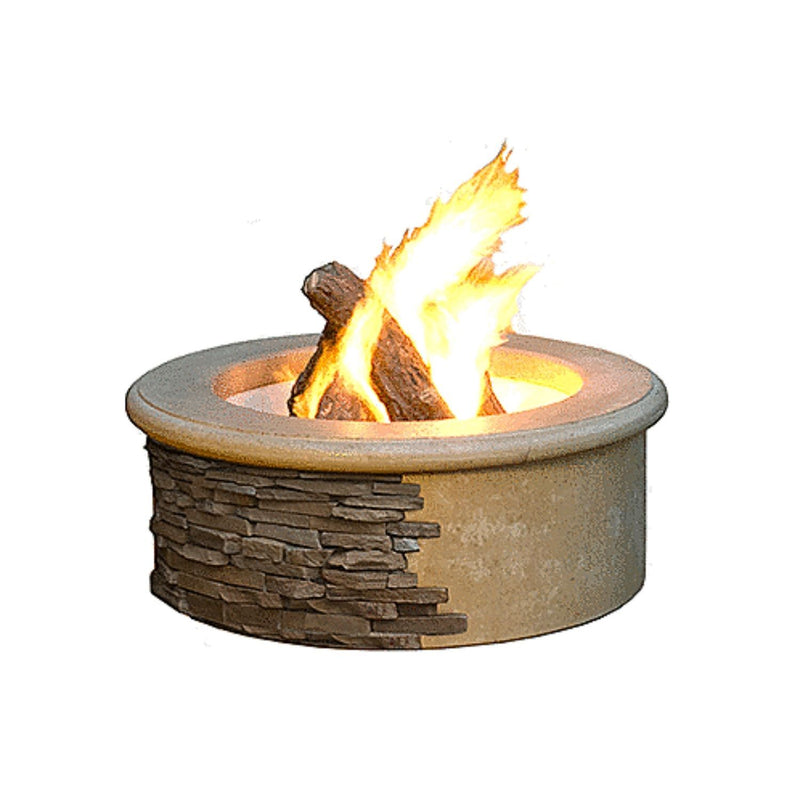 American Fyre Designs Contractor's Model 39" Round GFRC Gas Fire Pit