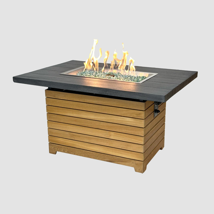 Darien 42-Inch Rectangular Gas Fire Pit Table — manufacturer product photograph 1; selected configuration shown