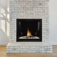 Empire Tahoe Clean-Face Contemporary 36 with black porcelain liner and rock media