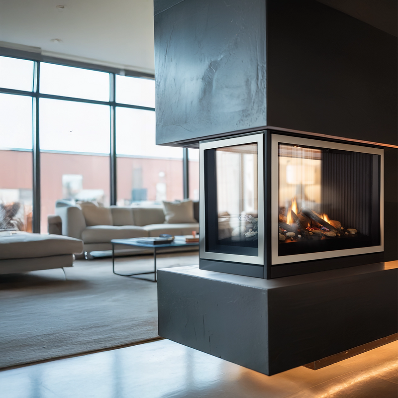 Empire Madison Clean-Face Peninsula 42" Direct Vent Gas Fireplace