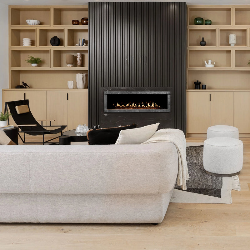 Empire Boulevard 48 linear fireplace in modern living room