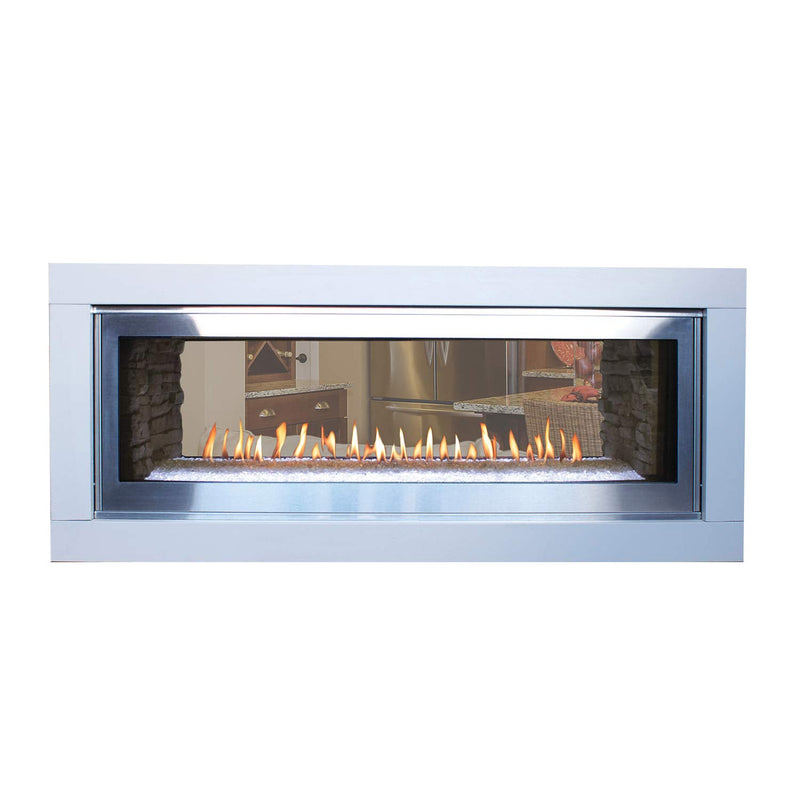 Empire Boulevard 48" See-Through Direct Vent Linear Indoor/Outdoor Gas Fireplace - Model DVLL48SP-OUT