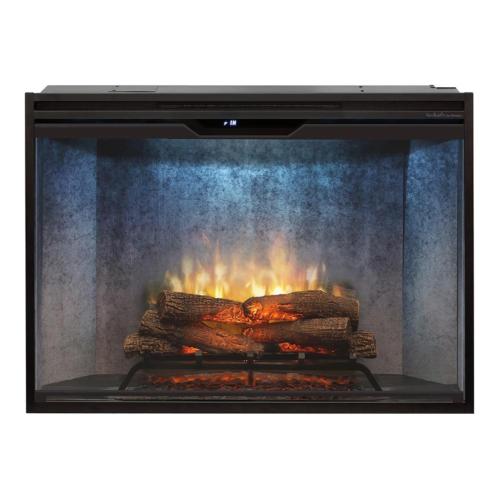 Dimplex Revillusion 42-inch Built-in Firebox with Glass Pane and Plug Kit, Weathered Concrete (RBF42WCG)