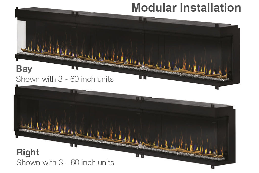 Dimplex IgniteXL Bold 88" Smart Linear Multi-Side View Built-In Electric Fireplace