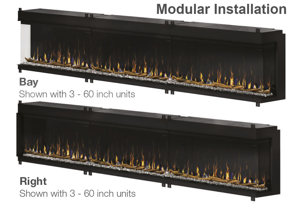Dimplex IgniteXL Bold 60" Smart Linear Multi-Side View Built-In Electric Fireplace