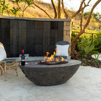 Calais 60" Oval Concrete Fire Pit Table | American Fyre Designs