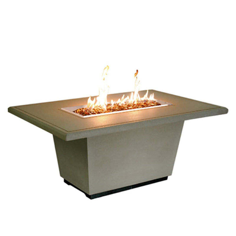 Cosmopolitan 54" Rectangle Concrete Fire Pit Table | AFD — view 2