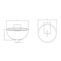 Moderno I Bowl 39" Round Concrete Fire Pit Table | Prism Hardscapes — view 7