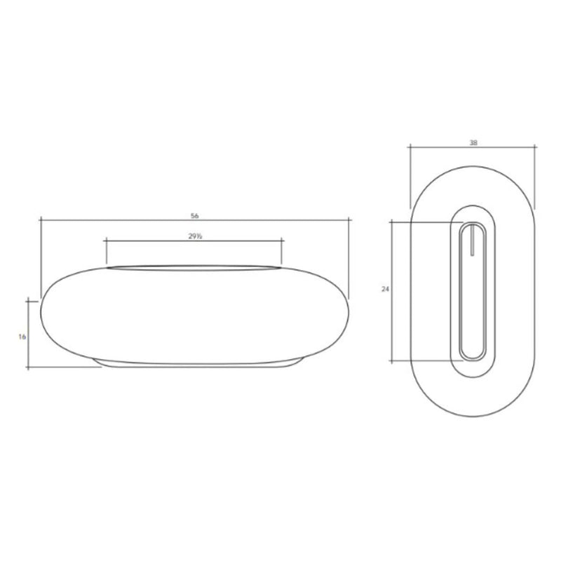 Pebble 56" Oval Concrete Fire Pit Table | Prism Hardscapes — view 7