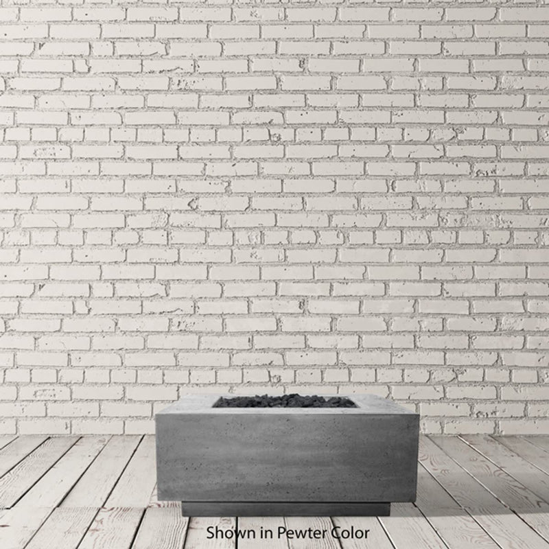 Tavola 42 42" Square Concrete Fire Pit Table | Prism Hardscapes — view 2