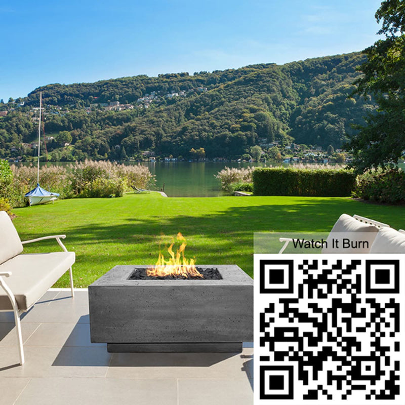 Tavola 42 42" Square Concrete Fire Pit Table | Prism Hardscapes — view 5