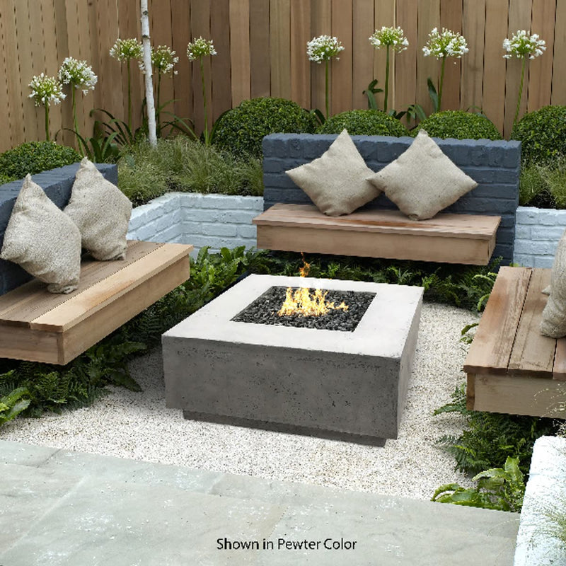 Tavola II 36" Square Concrete Fire Pit Table | Prism Hardscapes — view 2