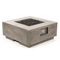 Tavola II 36" Square Concrete Fire Pit Table | Prism Hardscapes — view 5