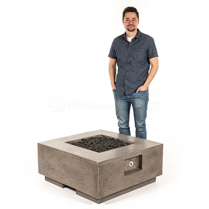 Tavola II 36" Square Concrete Fire Pit Table | Prism Hardscapes — view 8