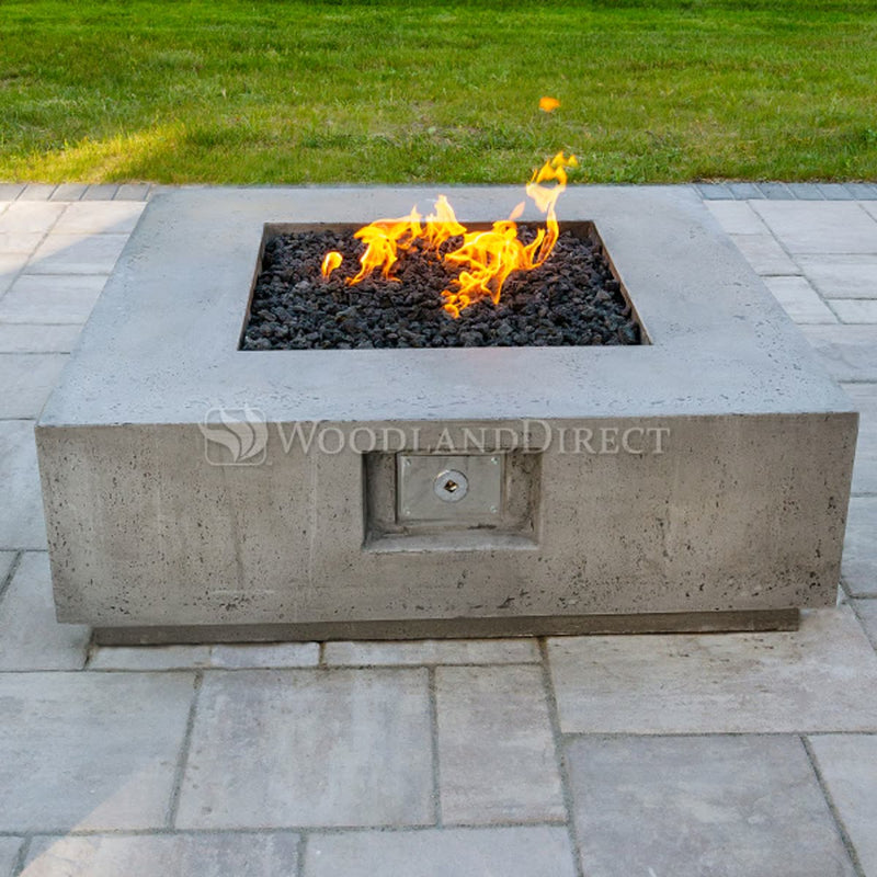 Tavola III 48" Square Concrete Fire Pit Table | Prism Hardscapes — view 3