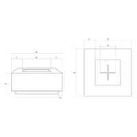 Tavola III 48" Square Concrete Fire Pit Table | Prism Hardscapes — view 7