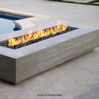 Tavola VI 38" Rectangle Concrete Fire Pit Table | Prism Hardscapes — view 2