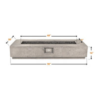Tavola VI 38" Rectangle Concrete Fire Pit Table | Prism Hardscapes — view 5