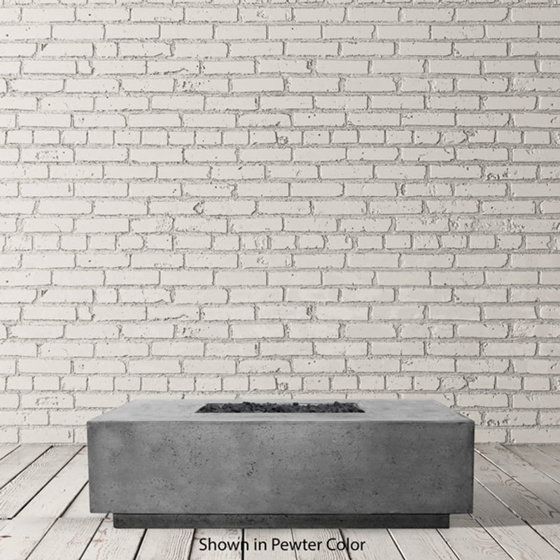 Tavola VII Rectangle Concrete Fire Pit Table | Prism Hardscapes — view 2