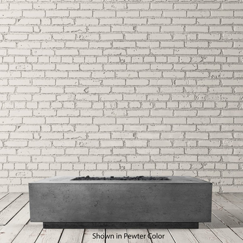 Tavola VIII Rectangle Concrete Fire Pit Table | Prism Hardscapes — view 3