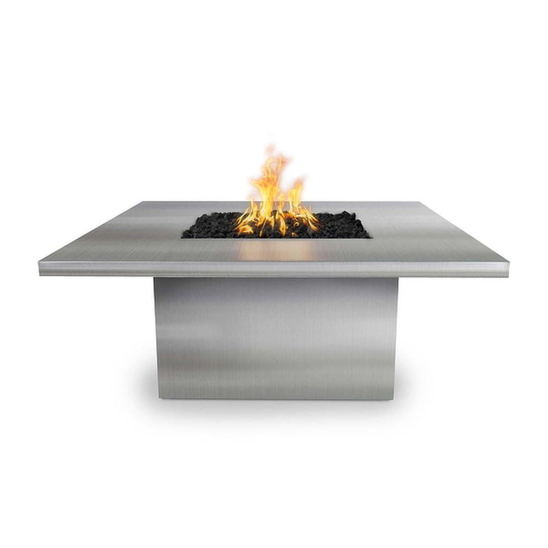 Bella Square Stainless Steel Fire Pit Table | The Outdoor Plus