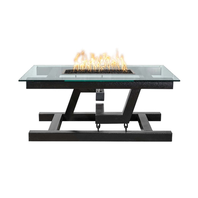 Newton Rectangle Copper Fire Pit Table | The Outdoor Plus — view 2