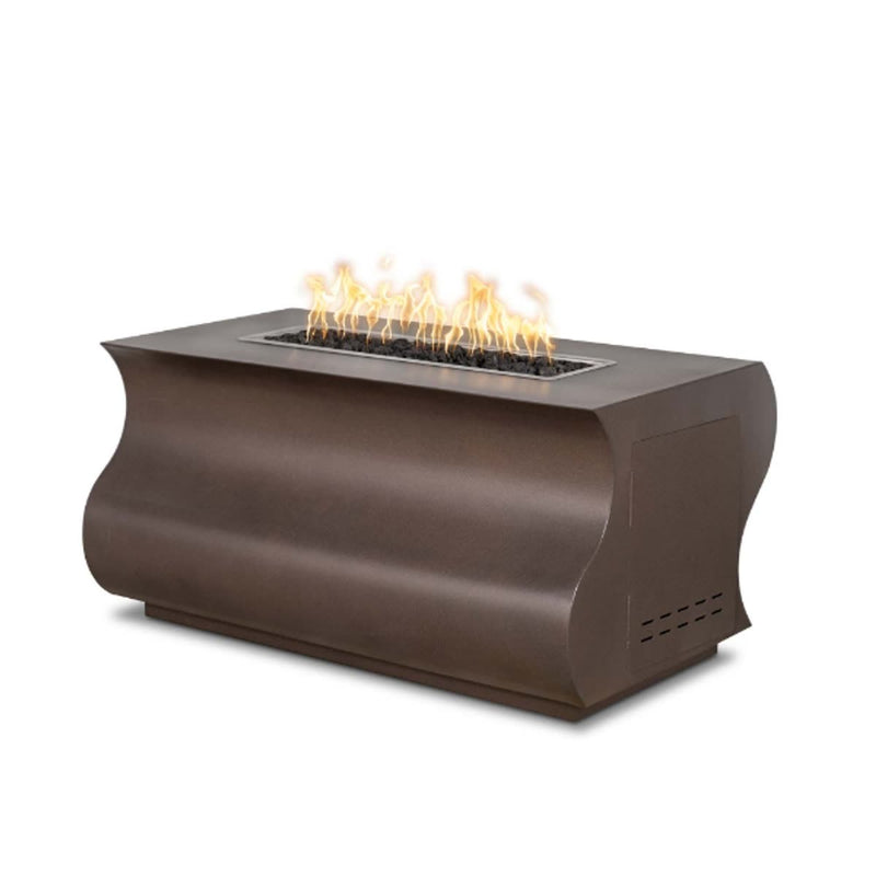 Tidal Rectangle Powder Coat Steel Fire Pit Table | The Outdoor Plus