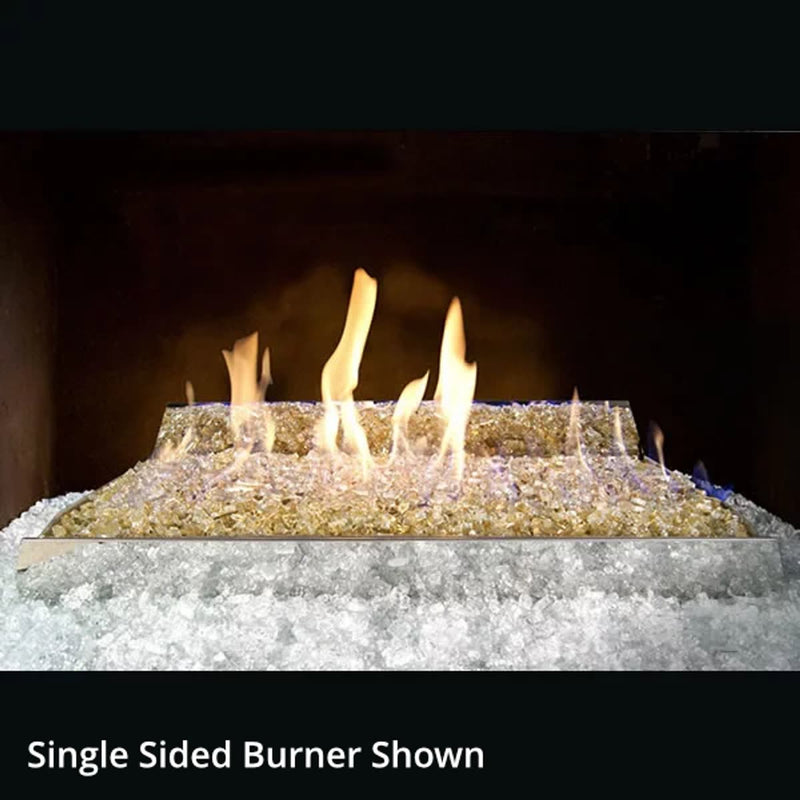 24" Contemporary See-Through Fire Glass Ventless Gas Logs | Real Fyre